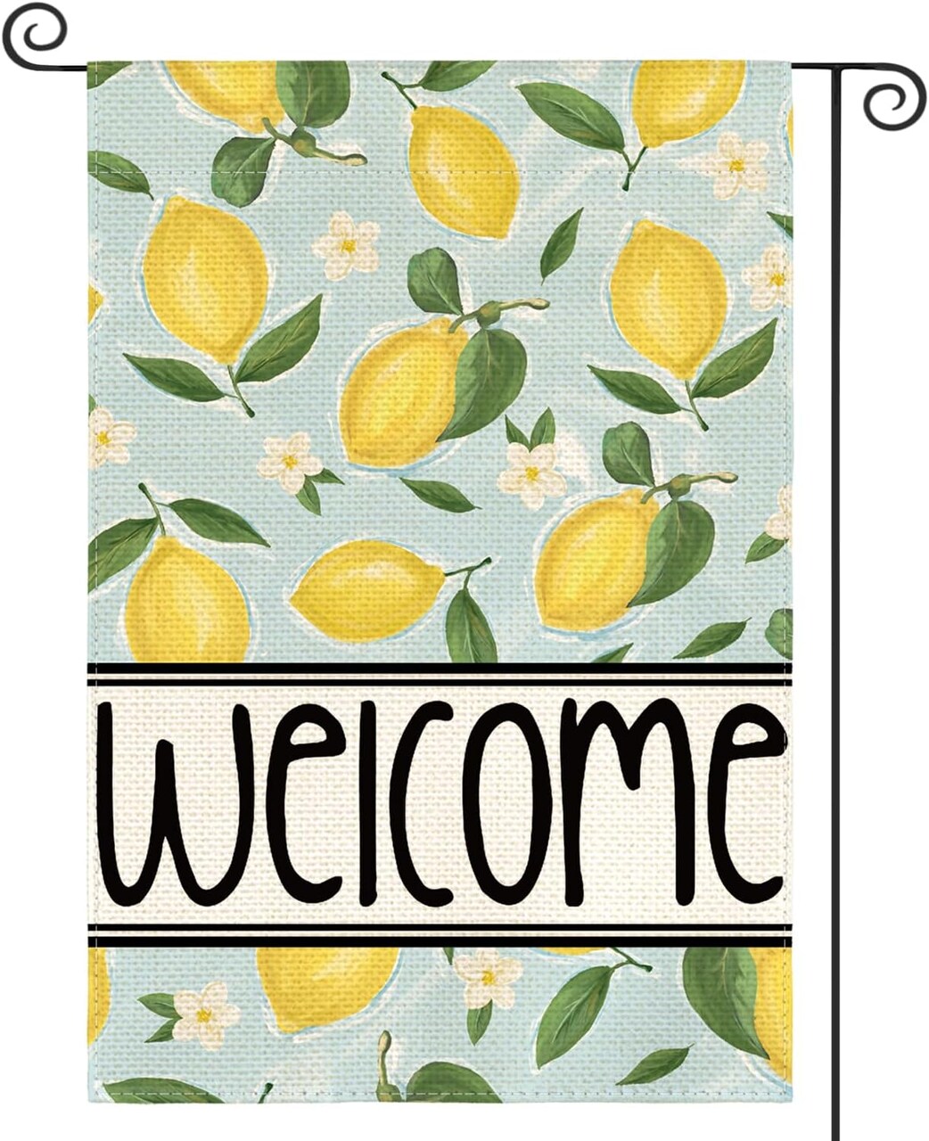 Summer Lemon Garden Flag 12x18 Inch Double Sided Outside, Welcome Seasonal Yard Outdoor Flag
